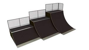 Skate rampe Base quarterpipe QP 080
