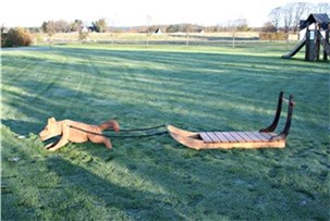 Slæde med hund- douglas