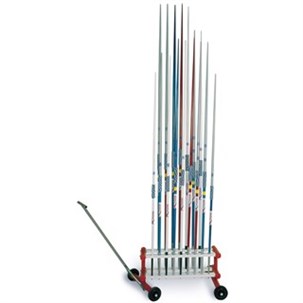 Spydvogn på hjul til 18 spyd