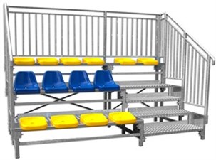 Stationær tribune med sæder