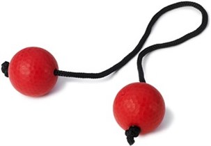 Stigegolf-kugler - rød, 3 stk. - gummi