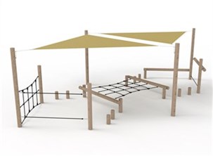 Stor balancebane med solsejl