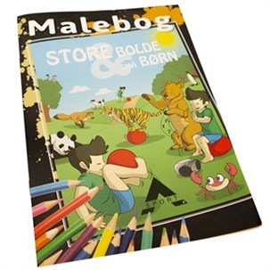 Store bolde og små børn malebog