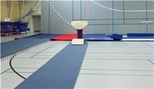 Tilløbsmåtte i blå filt 30 M.