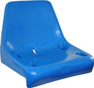 Tribunesæde med ryglæn