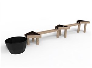 Vandleg m/trekantet bodexkar