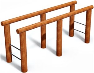 Vandret barrer med stigetrin