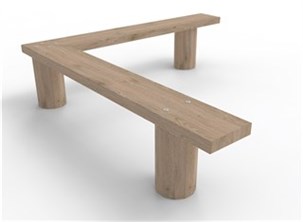 Vinkelbænke til grillhus