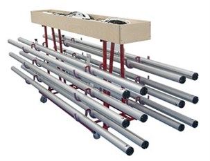 Vogn til kidsvolleystøtter