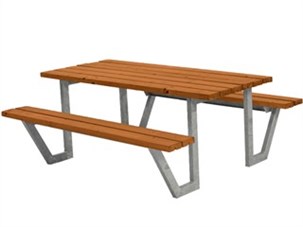 Wega Bord/Bænkesæt - grundmalet teak