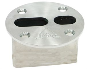 Wiregulvbeslag, rustfri Ø70 M/Bund