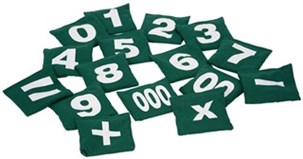 Ærteposesæt (med tal) GRØN