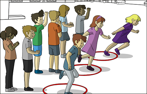 Bevægelsesleg for børn med Slappuk: Klar-Parat-Quiz til aktiv læring og leg