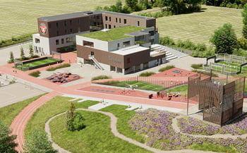 Udendørs idrætsmiljø på Guldminen ved Idrætsskolerne i Ikast.